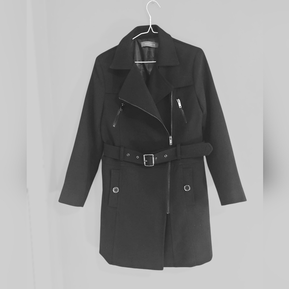 NWOT Suzy Shier Black Trench Coat/ Jacket 🌃🌴 - Picture 1 of 12